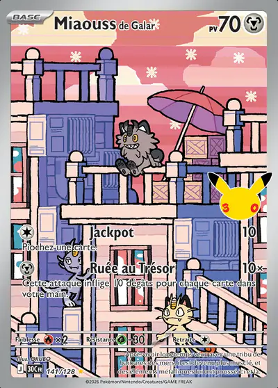 Image de la carte Pokemon Miaouss de Galar 141/128