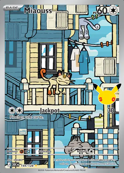 Image de la carte Pokemon Miaouss 144/128