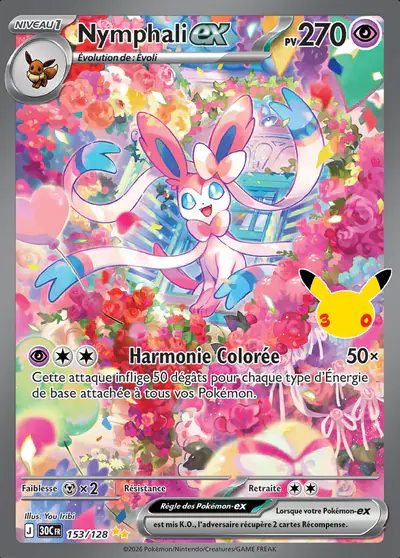 Image de la carte Pokemon Nymphali ex 153/128