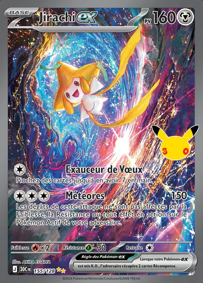 Image de la carte Pokemon Jirachi ex 155/128