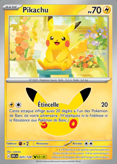 Image de la carte Pokemon Pikachu 025/128
