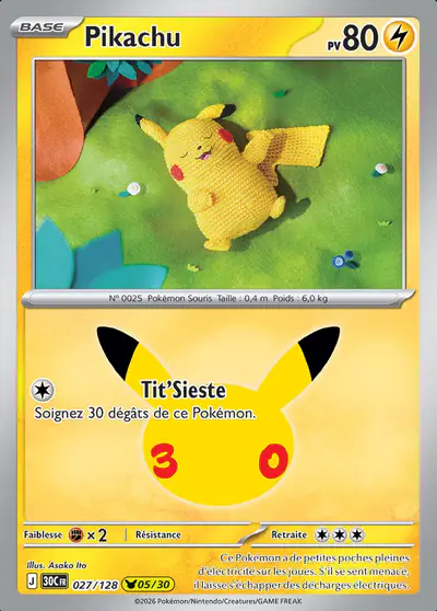 Image de la carte Pokemon Pikachu 027/128