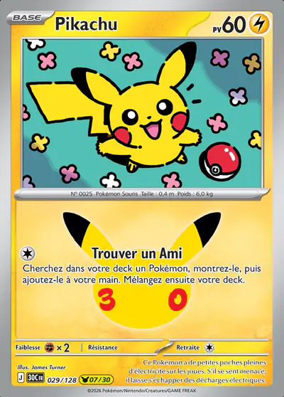 Image de la carte Pokemon Pikachu 029/128