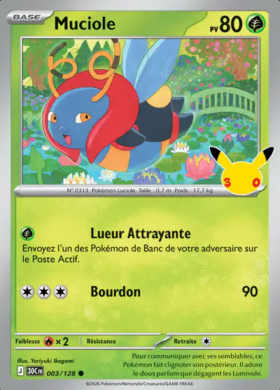 Image de la carte Pokemon Muciole 003/128