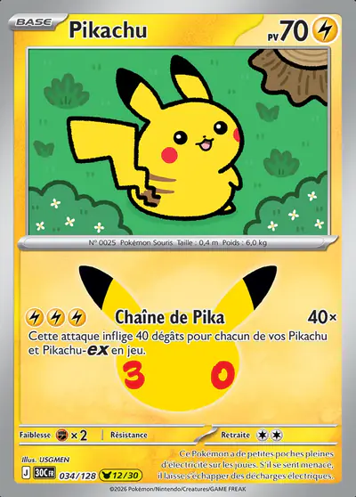 Image de la carte Pokemon Pikachu 034/128