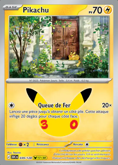 Image de la carte Pokemon Pikachu 039/128
