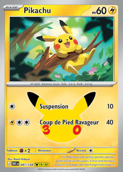 Image de la carte Pokemon Pikachu 041/128
