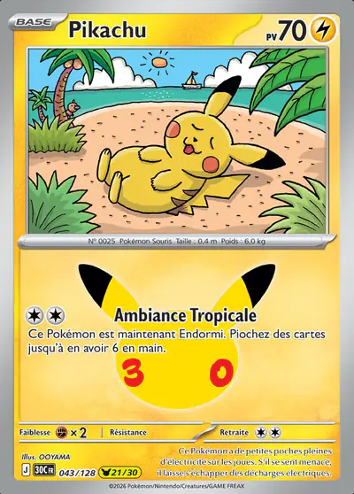 Image de la carte Pokemon Pikachu 043/128