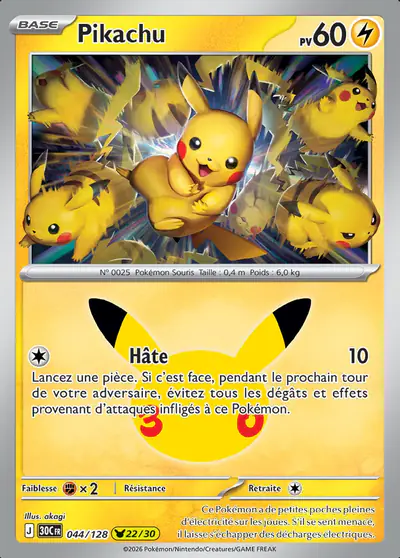 Image de la carte Pokemon Pikachu 044/128