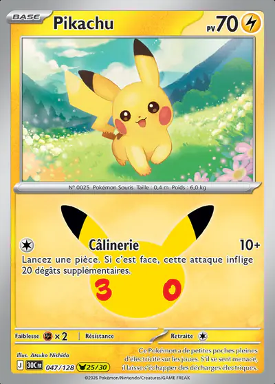 Image de la carte Pokemon Pikachu 047/128