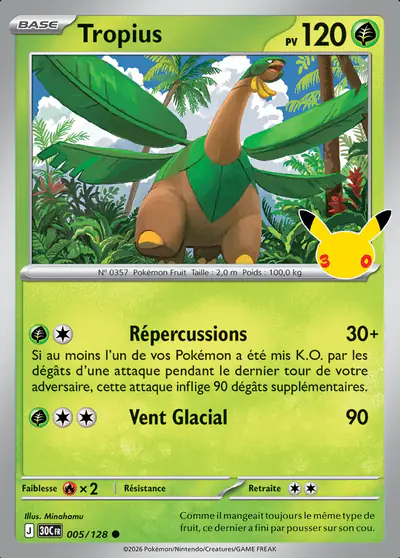Image de la carte Pokemon Tropius 005/128