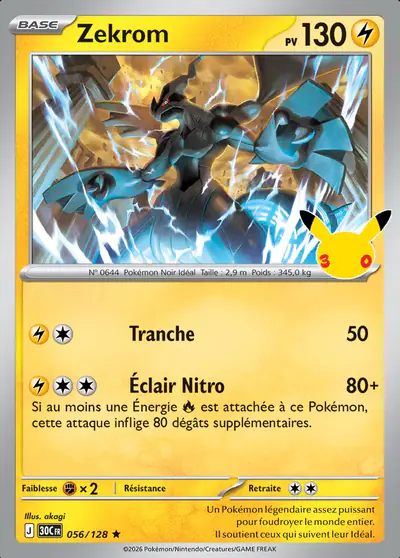 Image de la carte Pokemon Zekrom 056/128