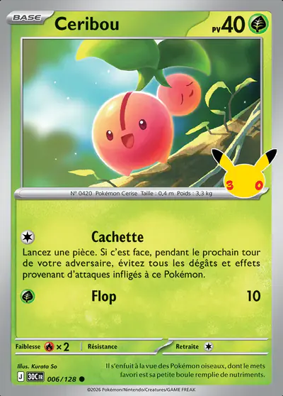 Image de la carte Pokemon Ceribou 006/128