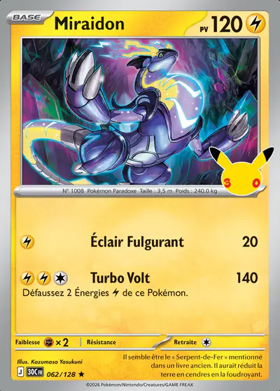 Image de la carte Pokemon Miraidon 062/128