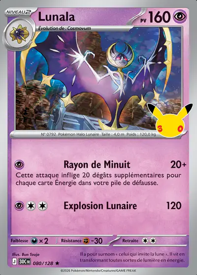 Image de la carte Pokemon Lunala 080/128