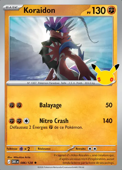 Image de la carte Pokemon Koraidon 086/128