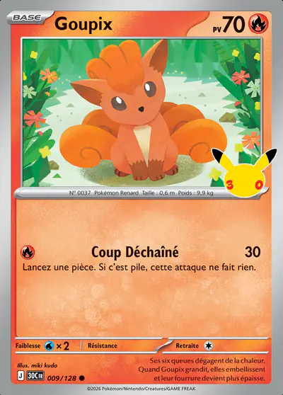 Image de la carte Pokemon Goupix 009/128