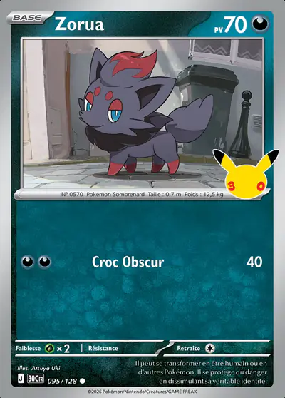 Image de la carte Pokemon Zorua 095/128