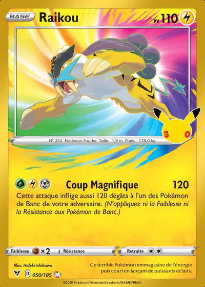 Image de la carte Pokemon Raikou 27/128