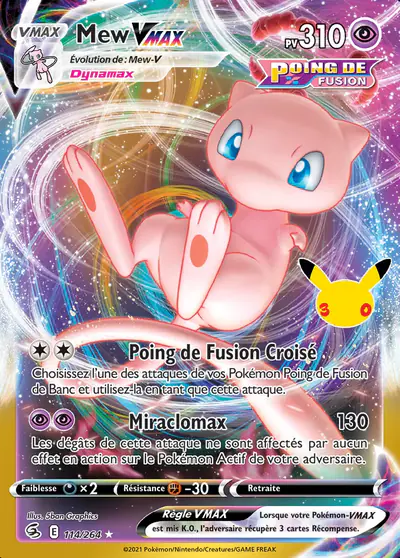 Image de la carte Pokemon Mew-VMAX 28/128