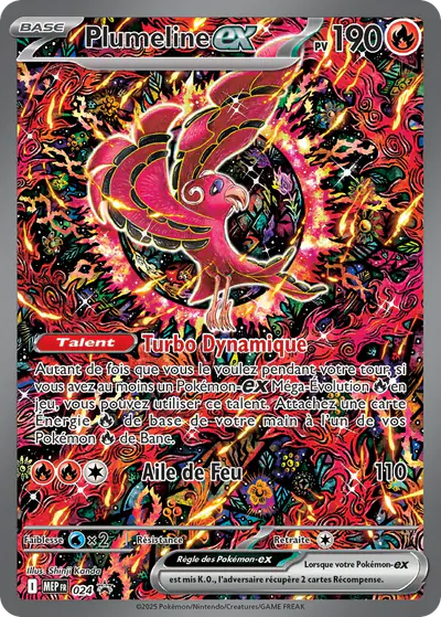 Image de la carte Pokemon Plumeline ex 024/