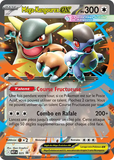 Image de la carte Pokemon Méga-Kangourex ex 025/