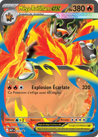 Image de la carte Pokemon Méga-Roitiflam ex 035/