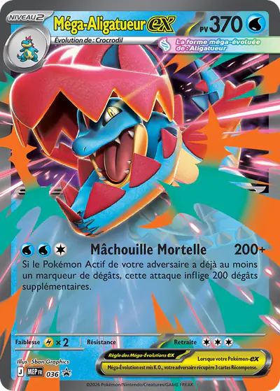 Image de la carte Pokemon Méga-Aligatueur ex 036/