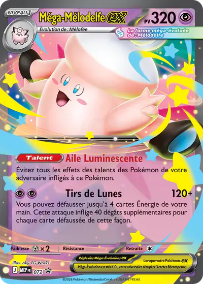 Image de la carte Pokemon Méga-Mélodelfe ex 072/