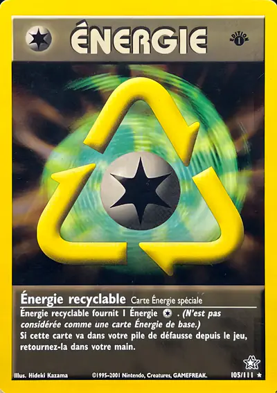 Image de la carte Pokemon Énergie recyclable (Édition 1) 105/111