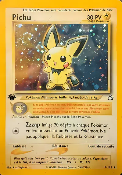 Image de la carte Pokemon Pichu (Édition 1) 12/111