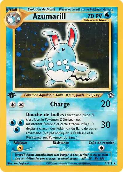 Image de la carte Pokemon Azumarill (Édition 1) 2/111