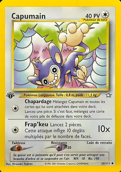 Image de la carte Pokemon Capumain (Édition 1) 26/111