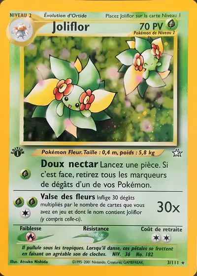 Image de la carte Pokemon Joliflor (Édition 1) 3/111