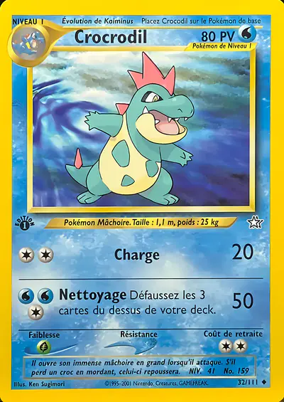 Image de la carte Pokemon Crocrodil (Édition 1) 32/111