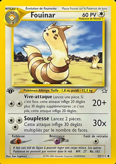 Image de la carte Pokemon Fouinar (Édition 1) 35/111