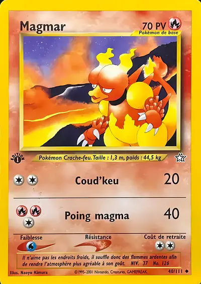 Image de la carte Pokemon Magmar (Édition 1) 40/111