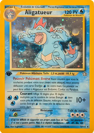 Image de la carte Pokemon Aligatueur (Édition 1) 5/111