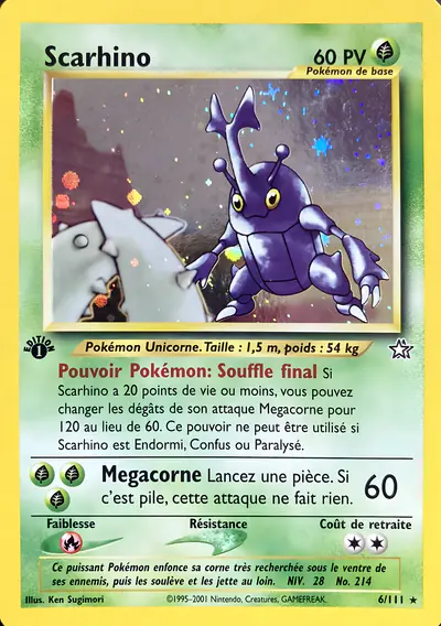 Image de la carte Pokemon Scarhino (Édition 1) 6/111