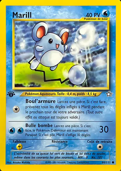 Image de la carte Pokemon Marill (Édition 1) 66/111