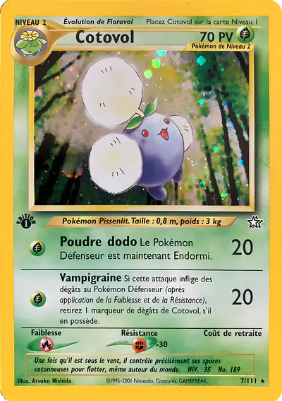 Image de la carte Pokemon Cotovol (Édition 1) 7/111