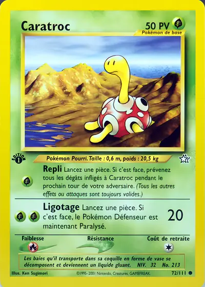 Image de la carte Pokemon Caratroc (Édition 1) 72/111