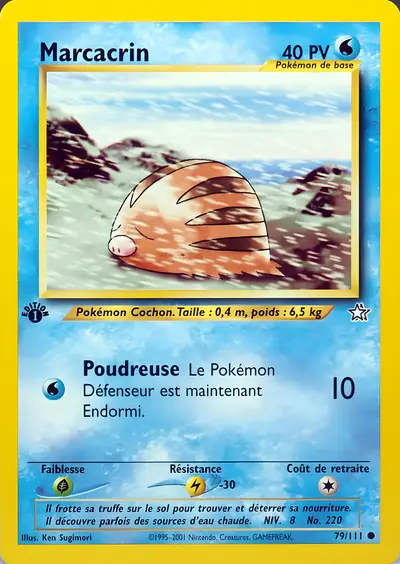 Image de la carte Pokemon Marcacrin (Édition 1) 79/111