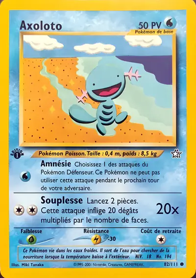 Image de la carte Pokemon Axoloto (Édition 1) 82/111