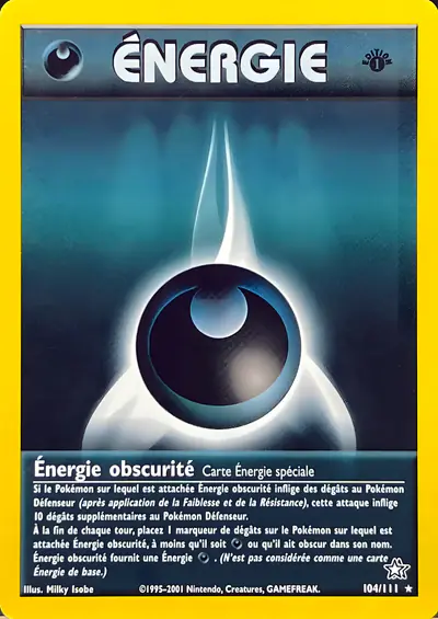 Image de la carte Pokemon Énergie Obscurité 104/111