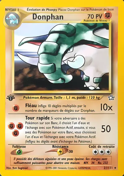 Image de la carte Pokemon Donphan 21/111