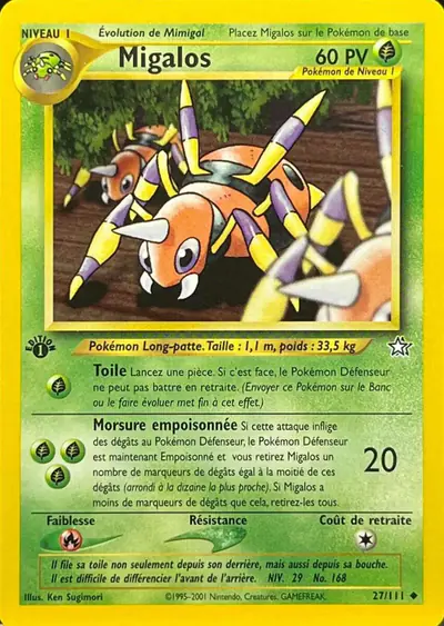 Image de la carte Pokemon Migalos 27/111