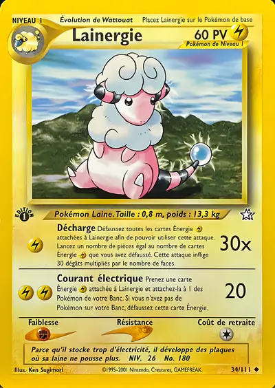 Image de la carte Pokemon Lainergie 34/111