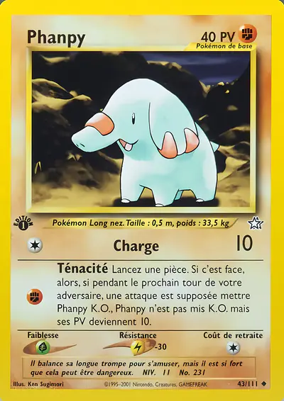 Image de la carte Pokemon Phanpy 43/111