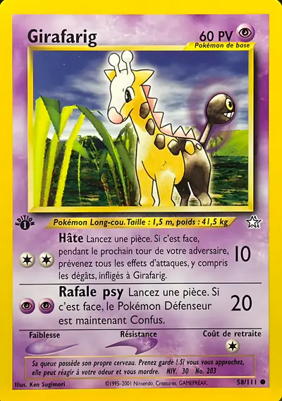 Image de la carte Pokemon Girafarig 58/111